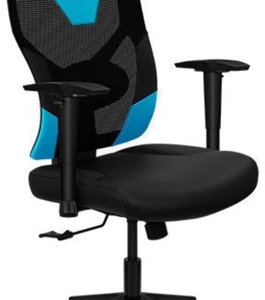 Кресло Aerocool GUARDIAN Ice Blue голубой, сетка, 150 кг, подголовник, регулируемые подлокотники, механизм качания, поясничная подушка