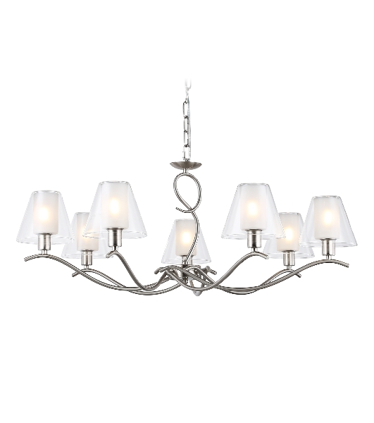 Люстра Ambrella light LH57083/7 SN/FR никель/белый матовый E14/7 max 40W D840*790