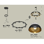 Светильник Ambrella light XR92051702/9 SBK/PYG/CL черный песок/золото желтое полированное/прозрачный GX53 (A9205,C9242,N8145), фото4