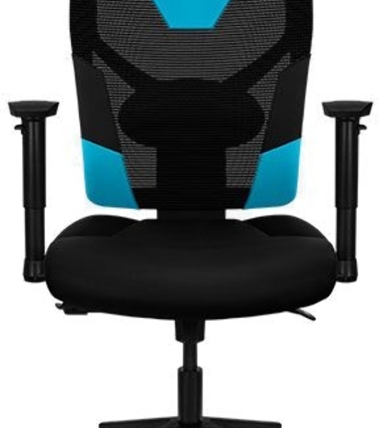 Кресло Aerocool GUARDIAN Ice Blue голубой, сетка, 150 кг, подголовник, регулируемые подлокотники, механизм качания, поясничная подушка