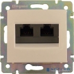 Розетка Valena розетка 2*RJ45 кат.5e, сл. кость, фото3