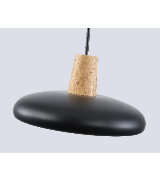 Светильник Ambrella light FL4839 BK/WD черный/дерево 24W 3000-6000K D200*800 (без ПДУ)