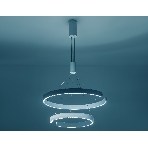 Подвесной светодиодный светильник Ambrella light FL5884/2 WH белый 45W 3000K/4200K/6400K D600/400*1200 (без ПДУ), фото4