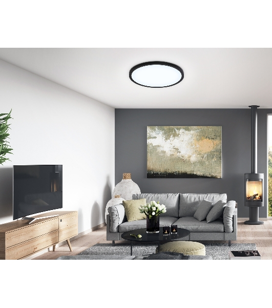 Светильник светодиодный ультратонкий Ambrella light FZ1957 BK черный IP54 26W 5000K D370*15 (Без ПДУ)