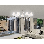 Люстра Ambrella light LH57083/7 SN/FR никель/белый матовый E14/7 max 40W D840*790, фото8