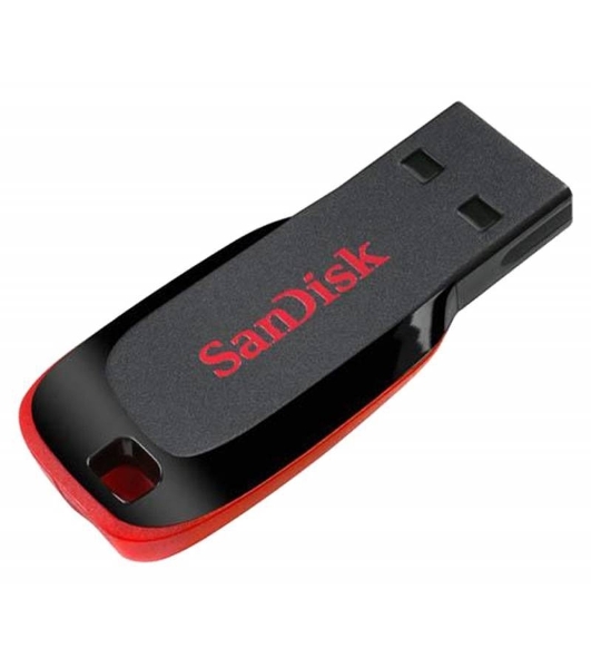 Флешка USB SanDisk Cruzer Blade (SDCZ50-128G-B35), 128Gb, USB 2.0, Type-A, R/W 16/4, черный