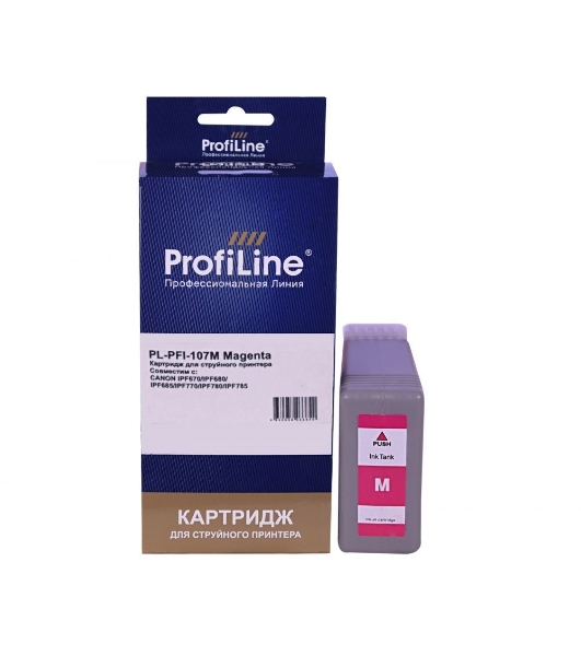 Картридж струйный ProfiLine PL-PFI-107M для принтеров Canon IPF670/IPF680/IPF685/IPF770/IPF780/IPF785 с чернилами Magenta