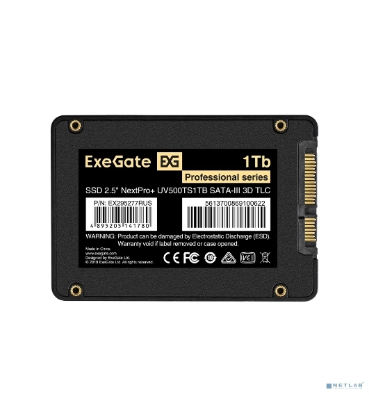 Накопитель SSD ExeGate NextPro+ UV500TS1Tb, 1Tb, 2.5', SATA III, R/W 570/503