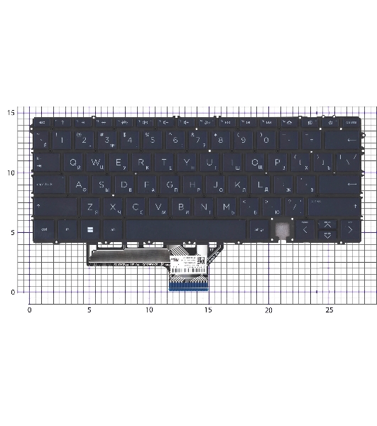 Клавиатура для ноутбука HP Spectre x360 14-ef синяя