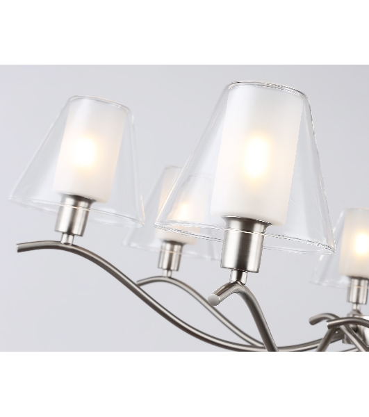 Люстра Ambrella light LH57083/7 SN/FR никель/белый матовый E14/7 max 40W D840*790