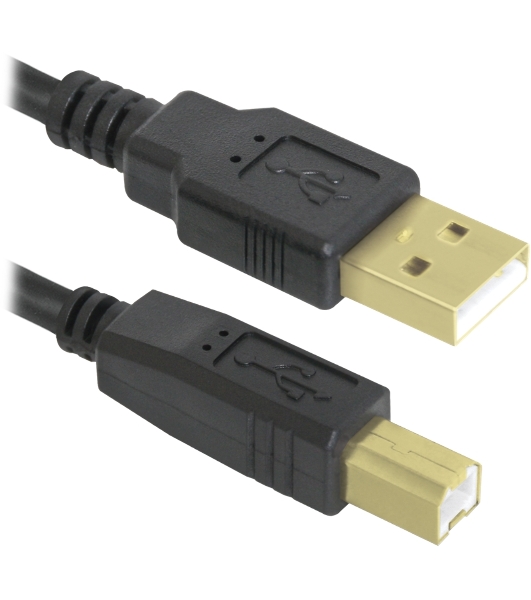 Кабель Defender USB04-10 PROКабель USB 2.0 для соед. 3.0м AM/BM, зол.конт, 2фер.фил.