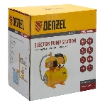 Насосная станция Denzel PSD800C эжекторная 800Вт 2400л/ч ресивер 24л всасывание 20м, фото 1
