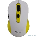 Мышь беспроводная Gembird MUSW-221-Y белый/желтый, 1600 dpi, радиоканал, USB, кнопки - 6, фото6