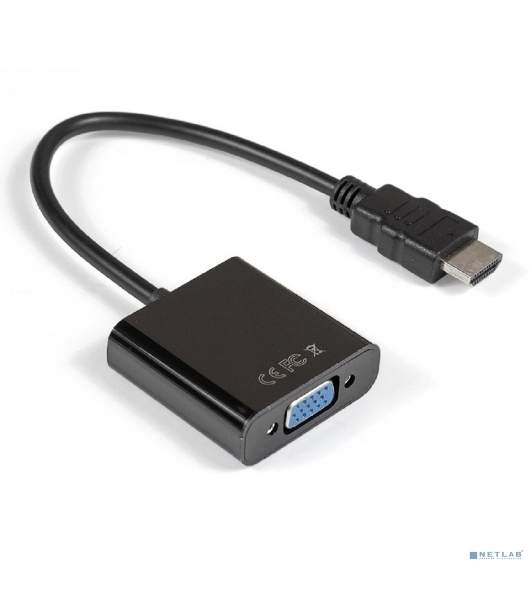 Кабель-переходник ExeGate EX284926RUS HDMI-VGA ExeGate EX-HDMIM-VGAF-0.15 (19M/15F, 0,15м)