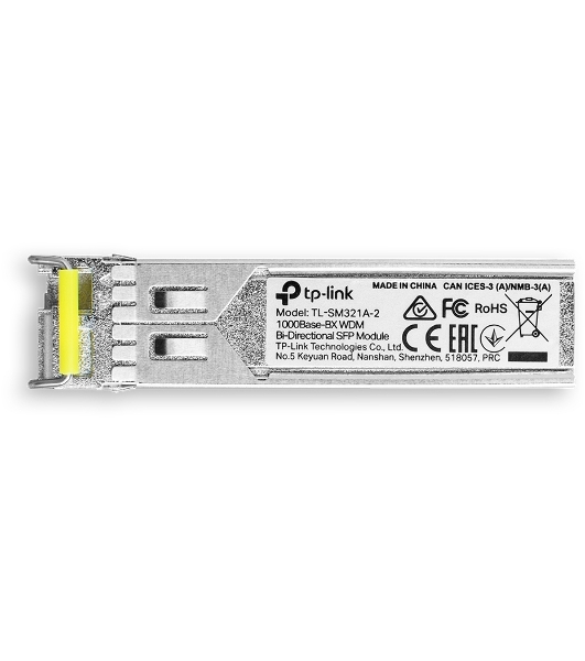 Модуль SFP TP-Link 1000Base-BX WDM Bi-Directional SFP module, TX: 1550 nm and RX: 1310 nm, 1 LC Simplex port, up to 2 km transmission distance in 9/125 μm SMF (Single-Mode Fiber), Supports Digital Diagnostic Monitoring (DDM).