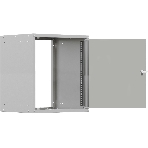 Шкаф коммутационный NTSS LIME (NTSS-WL15U5545GS) настенный 15U 550x450 мм пер. дв. стекл несъемн. бок. пан. 30 кг серый, фото 1