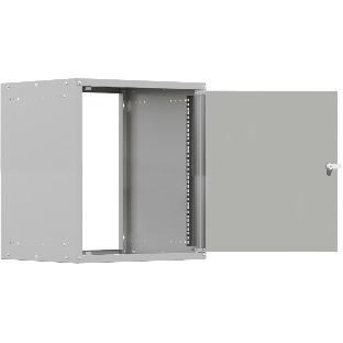 Шкаф коммутационный NTSS LIME (NTSS-WL15U5545GS) настенный 15U 550x450 мм пер. дв. стекл несъемн. бок. пан. 30 кг серый