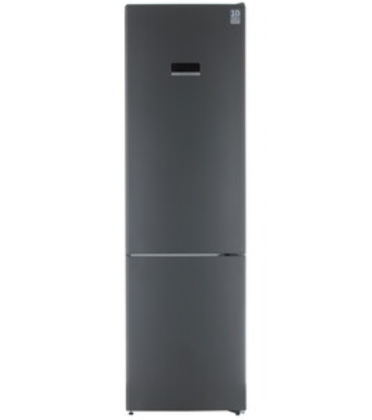 Холодильник Weissgauff CBN2WC2C2 INVERTER тёмно-серый двухкамерный 280/108л морозилка снизу, No Frost