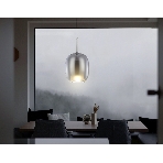 Подвесной светильник Ambrella light LH11123 BK/WH/SM черный/белый/дымчатый E27 max 60W D175*310, фото3