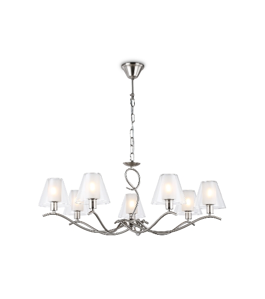 Люстра Ambrella light LH57083/7 SN/FR никель/белый матовый E14/7 max 40W D840*790