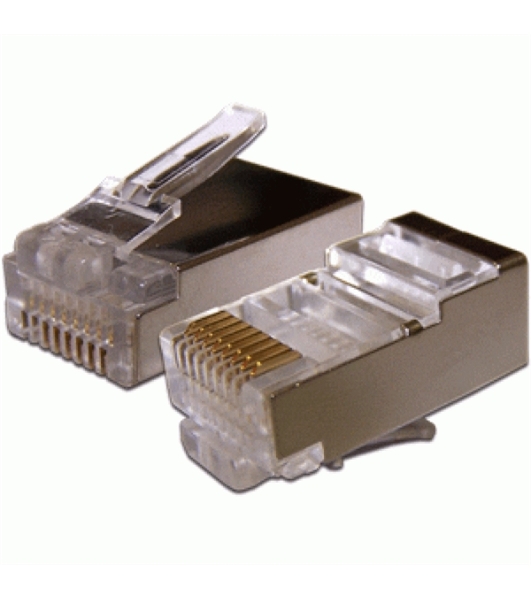 Коннектор LANMASTER RJ45 STP 8P8C, универсальный, cat.6A, 100 шт.