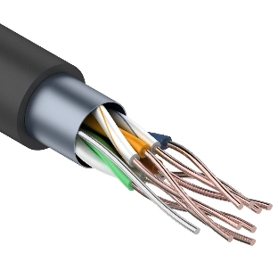 Кабель витая пара Rexant FTP 4PR 24AWG, cat.5e наружный (OUTDOOR) (бухта 305 м)