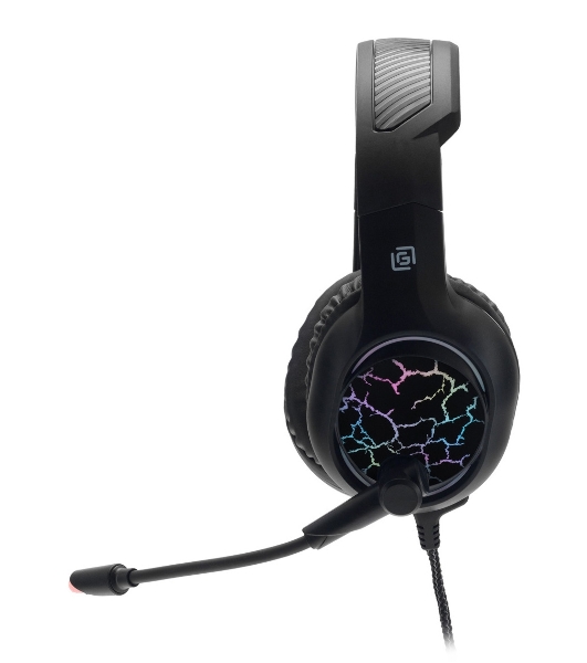 Гарнитура Oklick HS-L930G чёрный/синий, проводная, USB, подсветка