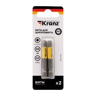 Бита для шуруповерта Kranz Torx T27х50 мм (2 шт./уп.)