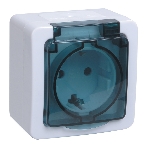 Розетка IEK ERMP12-K03-16-54-EC РСб20-3-ГПБд роз 1м с з/к о/у IP54 (цвет крышки:дымчатый) ГЕРМЕС PLUS, фото2