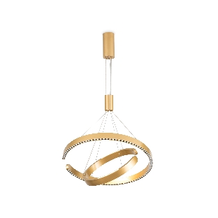 Подвесной светодиодный светильник Ambrella light FL5885/2 GD золото 45W 3000K/4200K/6400K D600/400*1200 (без ПДУ)