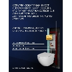 Комплект BAU 6 в 1: инсталляция BAU PRO для подвесного унитаза, унитаз подвесной безободковый торнадо обратного потока Bau Dream 52х36 Hurricane-5, сиденье быстросъемное микролифт, кнопка смыва BAU Stil, золото, фото5
