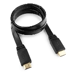 Кабель Cablexpert HDMI CC-HDMI490-15, 19M/19M, v2.0, медь, позол.разъемы, экран, плоский кабель, 1м, черный, пакет, фото3