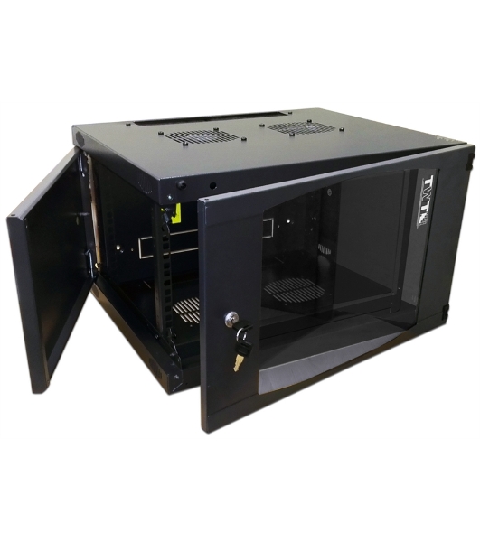 Шкаф настенный Next, 18U 550x450, стеклянная дверь, черный
