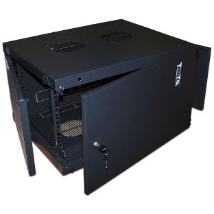 Шкаф настенный Next, 9U 550x600, металлическая дверь, черный