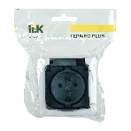 Розетка IEK ERMP12-K03-16-54-EC РСб20-3-ГПБд роз 1м с з/к о/у IP54 (цвет крышки:дымчатый) ГЕРМЕС PLUS, фото3