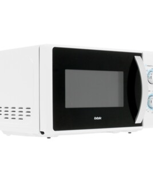 Микроволновая печь BBK 20MWS-711M/WS C белый/серебристый, 20 л, 700 Вт, переключатели - поворотный механизм