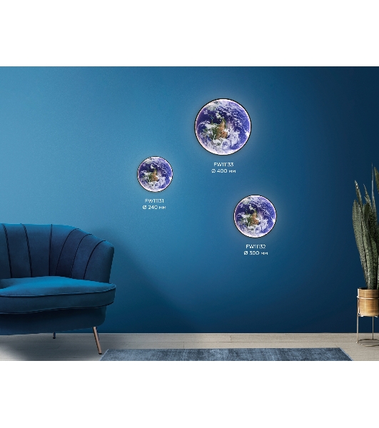 Настенно-потолочный светодиодный светильник Ambrella light FW11133 BK черный 25W LED 3000-6400K D400*38