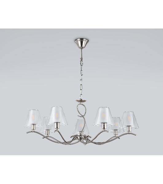 Люстра Ambrella light LH57083/7 SN/FR никель/белый матовый E14/7 max 40W D840*790