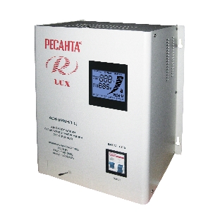 Стабилизатор напряжения Ресанта АСН-8 000 Н/1-Ц 63/6/17 Стабилизатор Lux 220В±8%, Габ. 305х190х360, Вес 15кг