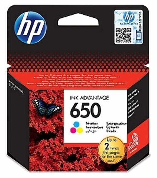Картридж струйный HP 650 CZ102AE многоцветный для HP DJ IA 2515/2516 (200 стр.)