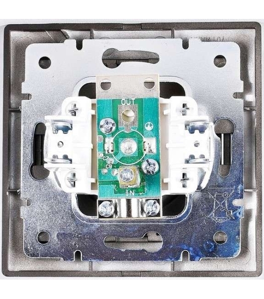 Розетка 1-м СП Мира 16А IP20 без заземл. со вставкой керамика черный бархат LEZARD 701-4242-121