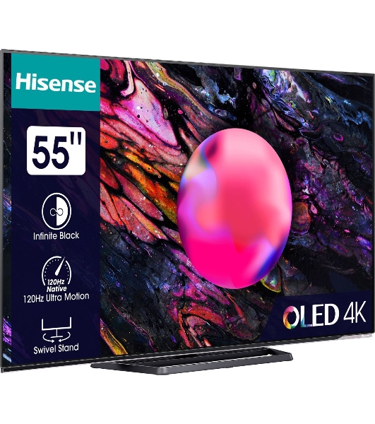 Телевизор Hisense 55' 55A85K черный OLED UHD 120Hz Vidaa