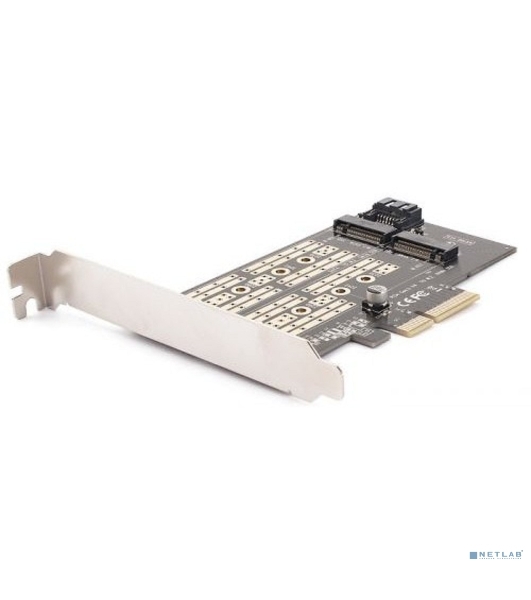 Адаптер AgeStar AS-MC02 PCI-E для M.2 SATA SSD+M.2 NVME SSD Card