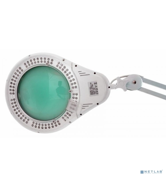 Лупа на струбцине Rexant, круглая, 5D, с подсветкой 108 LED, белая