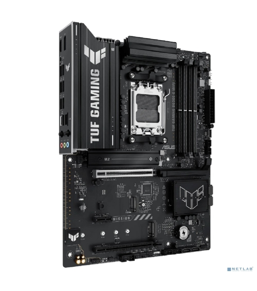 Материнская плата ASUS TUF GAMING B650-E WIFI, AM5, AMD B650, 4xDDR5, 4xSATA, 3xM.2, 1xPCIe 4.0 x16, 1xPCIe 4.0 x16, 1xPCIe x1, 1xDP, 1xHDMI, 1x2.5Gb LAN, Wi-Fi 6E, Bluetooth 5.3, 2xUSB-C (1x10Gbps, 1x20Gbps), 3xUSB-A 5Gbps, 2xUSB-A 10Gbps, 3xUSB-A 2.0, 5x3.5 мм, 7.1, ATX