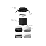Корпус светильника C6513 SBK черный песок D80*H25mm MR16 GU5.3, фото10