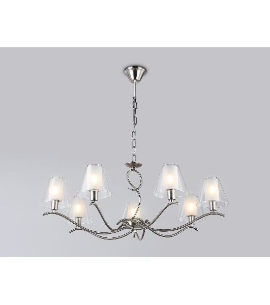 Люстра Ambrella light LH57083/7 SN/FR никель/белый матовый E14/7 max 40W D840*790