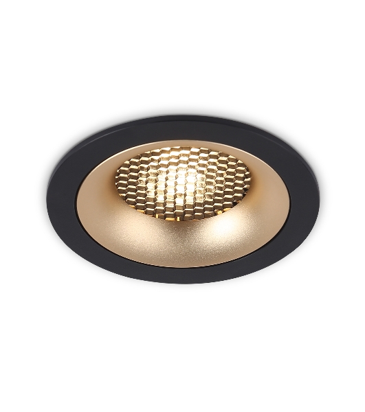 Светильник встраиваемый Ambrella light TN102725 BK/GD черный/золото GU5.3 92*92*23