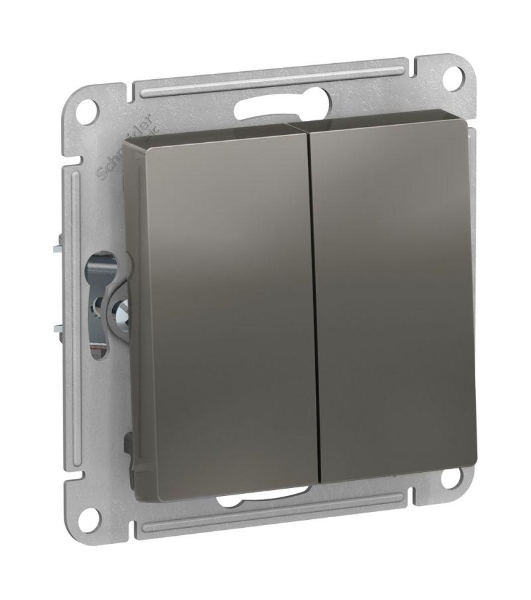 Механизм выключателя 2-кл. СП AtlasDesign 10А IP20 (сх. 5) 10AX сталь
