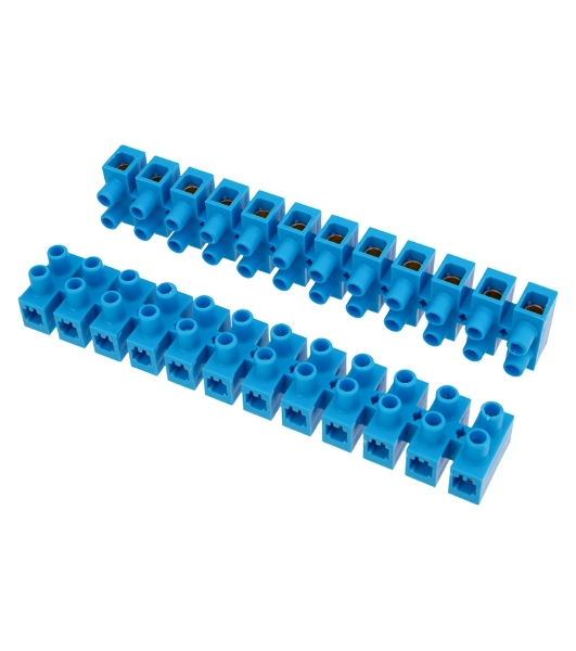 Клеммная винтовая колодка Rexant KВ-25 10-25, ток 60 A, полиэтилен синий (10 шт./уп.)